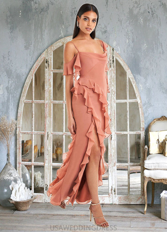 Mabel Francesca Copper Ruffle Gown Atelier Dresses | Azazie DSP0022878