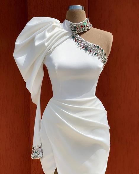 Unique Homecoming Dresses Harper White Short CD21440
