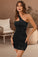 Andrea Bodycon One Shoulder Short/Mini Cotton Blends Homecoming Dress With Sequins DSP0020488