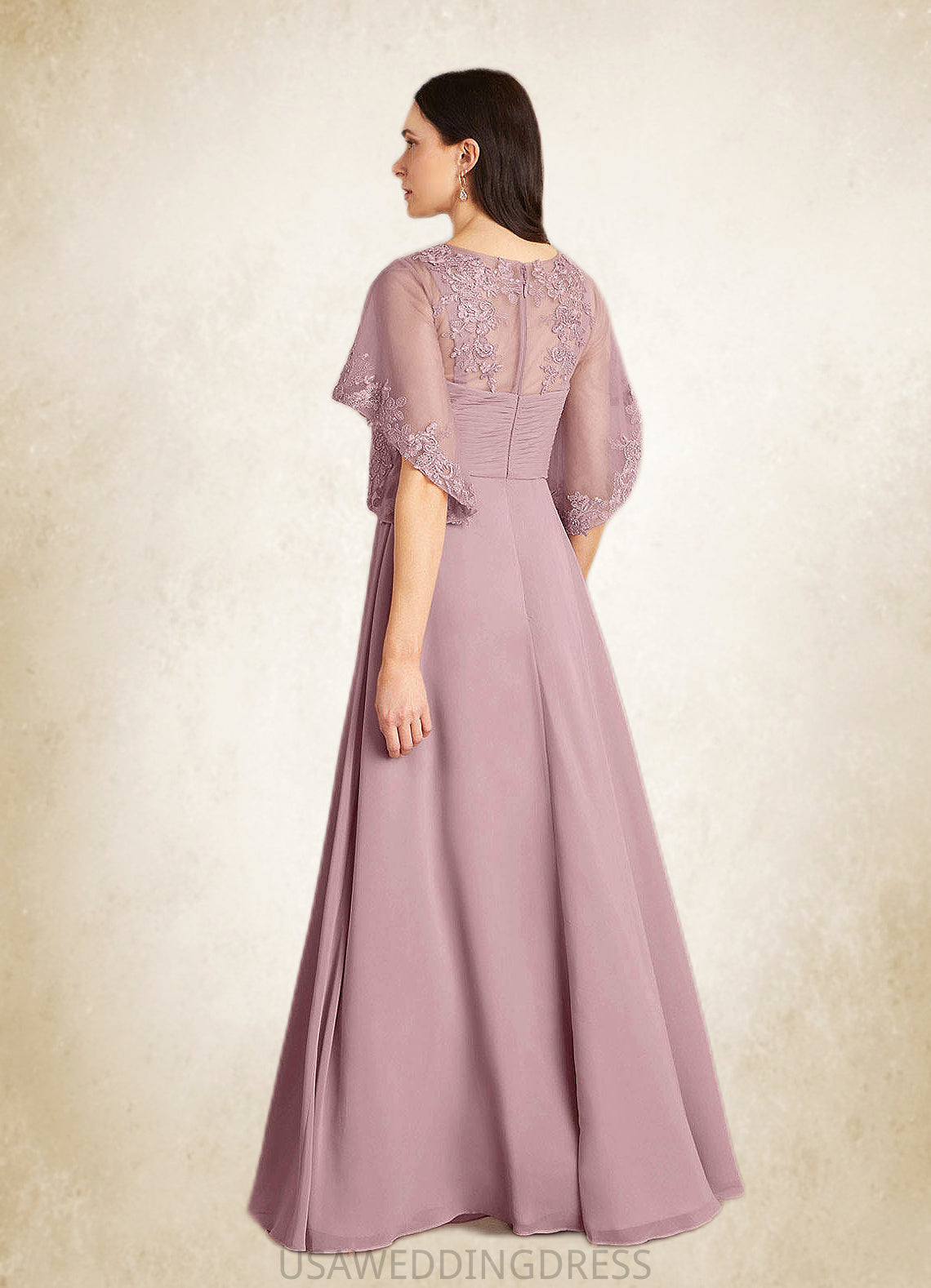 Kathryn A-Line Sequins Chiffon Floor-Length Dress DSP0022676