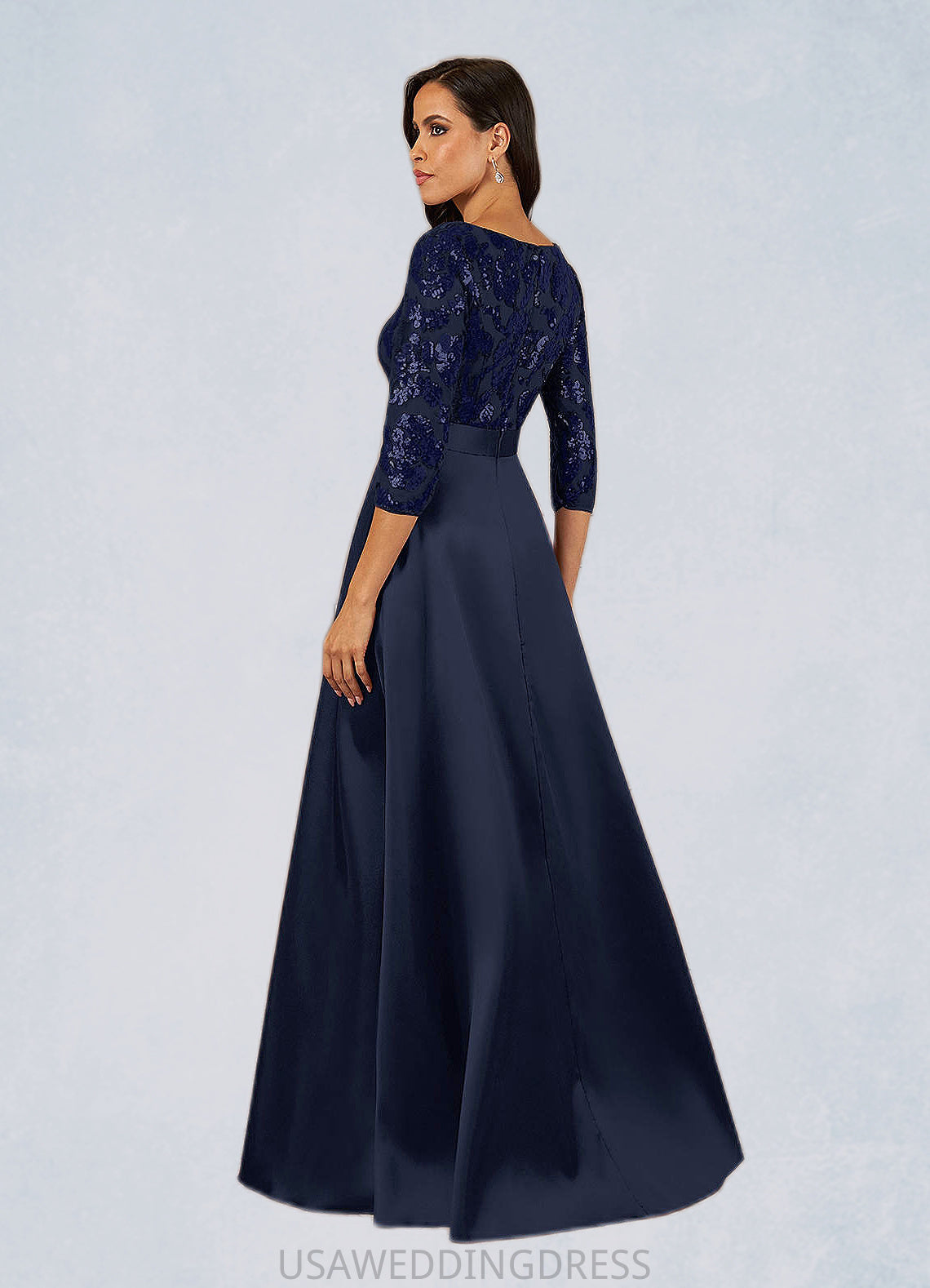Fernanda A-Line Sequins Floor-Length Dress DSP0022680