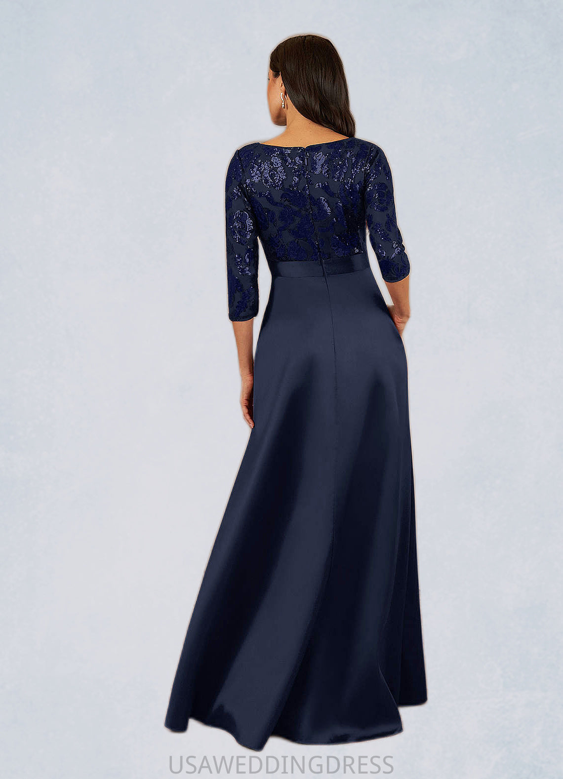 Fernanda A-Line Sequins Floor-Length Dress DSP0022680