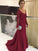 Mckenzie Sheath/Column Tulle Applique V-neck Long Sleeves Sweep/Brush Train Mother of the Bride Dresses DSP0020380
