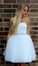 Strapless Ball Gown Tulle Homecoming Dresses Brooklynn Beading Short White Pleated Princess