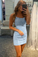 Tight Bodycon Sophia Homecoming Dresses Blue Backless Party Dress