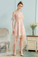 High Low A-Line Spaghetti Lace Homecoming Dresses Ximena Pink Straps Ice