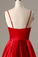 A-Line Spaghetti Straps Homecoming Dresses Damaris Short Red With Pockets