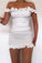 White Off Homecoming Dresses Raquel Shoulder Mini CD10162