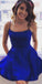 Simple Short Royal Blue Jayla Homecoming Dresses Dresses With Pockets CD10344