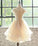 Lesly Homecoming Dresses Cute Champagne Layers Short CD10405