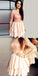 Off The Shoulder 3/4 Sleeves Short With Homecoming Dresses Janiah Lace Pink CD10564