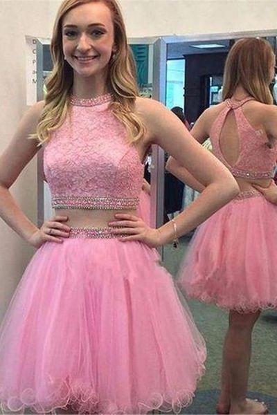 Lace Willow Homecoming Dresses Two Piece CD10734