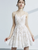 Cute V-Neck Short Dress Lace Makena Homecoming Dresses Party Dress CD10817