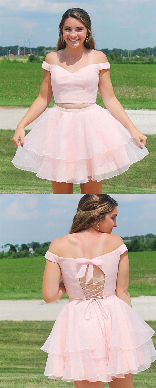 2 Homecoming Dresses Pink Susie Pieces Short Modest Hoco Dresses