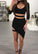 Black Homecoming Dresses Zariah Cut Out Irregular Scoop Neck Mini Dress CD11165