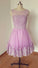 Lace Homecoming Dresses Sahna Lilac Tulle Short CD11261