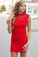 Red Short Homecoming Dresses Lace Leilani Tight Short Dresses Open Back Bodycon Short Party Dresses CD1137