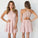 Short Jewel Neck Sexy Open Back Summer Libby Homecoming Dresses Pink Dresses CD11399