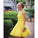 Open Back Knee Homecoming Dresses Yoselin Length Ruffles CD11430