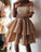 Cute A-Line Off The Homecoming Dresses Cassie Shoulder Ruffles CD118
