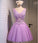 Jennifer Lace Homecoming Dresses V Neckline See Through Cute CD11937