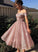 Sequins Short Dress Pink Homecoming Dresses Evelin CD12062