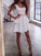 White Sleeveless Layered Pleated Mini Homecoming Dresses Kelly CD1210
