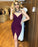 Homecoming Dresses Ellen Purple Tight V Neck CD1213