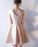 Cute One Shoulder Knee Length Satin Skyla Homecoming Dresses Party Dress A-Line CD12207