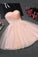 Blush Strapless Sweetheart Neck Blush Tulle Cute Amara Homecoming Dresses Pink CD122