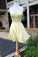 Two Homecoming Dresses Mariah Piece Short Yellow With Spaghetti Straps CD12343