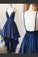 Simple V Neck High Low Dress Homecoming Dresses Rowan CD126