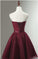 Beautiful Simple Wine Miley Homecoming Dresses Red Tulle Short Party Dress CD12802