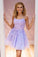 PURPLE TULLE COCKTAIL Lori Homecoming Dresses DRESS CD12809