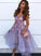 Purple V Amanda Homecoming Dresses Neck Tulle Appliqué Short CD1333