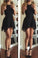 Black Dress Sexy Halter Party Dress Backless Dress Maryjane Chiffon Homecoming Dresses For Summer Party CD1353