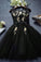 Black Scoop Homecoming Dresses A Line Stephany Tulle With Applique CD13890