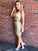Homecoming Dresses Emily Gold Two Piece Bodycon Tight Short CD1454