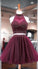 Burgundy Two Piece Beading Stylish Short Uerica Homecoming Dresses Tulle Party Gowns CD1630