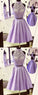 Elegant Halter Crop Top Short A Line Carley Lace Homecoming Dresses CD16356