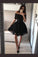 Fashion A-Line Off-The-Shoulder Black Homecoming Dresses Chloe Short With Tulle CD168