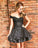 Off The Homecoming Dresses Miya Shoulder Black Short CD17423
