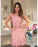 Charming Dress Cute Spaghetti Straps Dress Short Lace Pink Ayana Homecoming Dresses CD1759