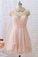 Mini Light Party Dress Chiffon Homecoming Dresses Lexie Pink CD18417