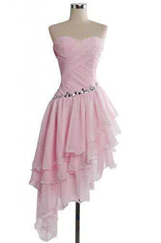 Chiffon Jessie Homecoming Dresses Pink Dress Cheap Party Dresses CD1883