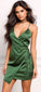 Simple Green V Neck Anna Homecoming Dresses CD1891