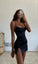 Sexy Straps Short Black Homecoming Dresses Cocktail Abagail Tight Hoco Dresses CD19200