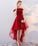 Dark Red High Low Homecoming Dresses Saniyah Lace Tulle With CD19835