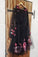 Cute Black Tulle Round Neck Short With Flower Bryanna Homecoming Dresses CD1984