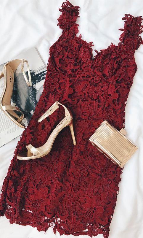 Cute Burgundy Short Party Dress 2024 Gowns A Line Lace Homecoming Dresses Jasmin CD2024